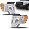 G-PLUS Headlights Assembly, Compatible with 2009-2014 Ford F150 09-14 Headlamp,