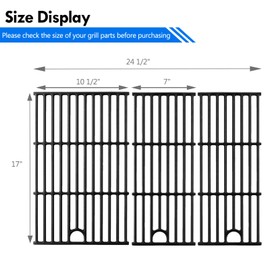 Grillflame G426-0004-W1 463365021 Grill Grates Replacement Parts for Charbroil 4 Burner Grates Char Broil Performance Grill Grates 463351021 463350722 463352521 463354021 Grill Parts G426-0005-W1
