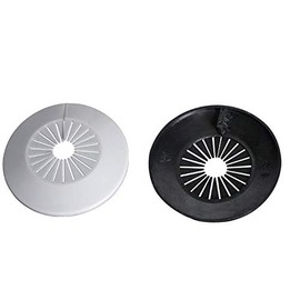 Muka Wall Flange Easy Installation 4Pcs Plastic Radiator Escutcheon Water Pipe Drain Line Cover Collar Wall Pipe Cover Decoration-White-0.70"