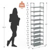 LANTEFUL 10 Tiers Tall Shoe Rack 20-25 Pairs Boots Organizer