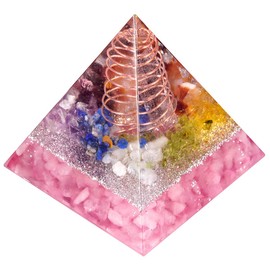Nupuyai Crystal Pyramid Gemstone Healing Stone Energy Pyramids for Positive Energy Reiki Healing Meditation and Home Feng Shui Decoration