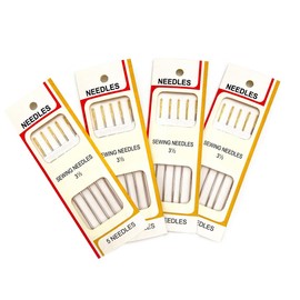 AIMALL 20Pcs Hand Sewing Needles, 38mm (1.5 inches) Large Eye Needles for Easy Threading, Stainless Steel for Sewing & Crafting