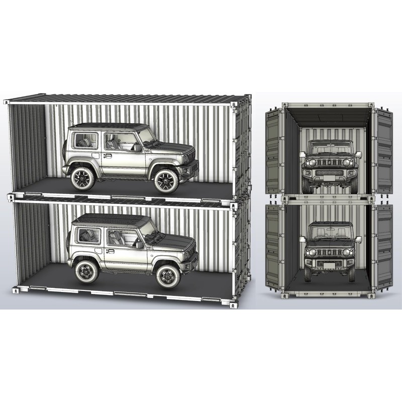 1/24 Car NEXT Series No. 1001 20ft Container (Green) Plastic