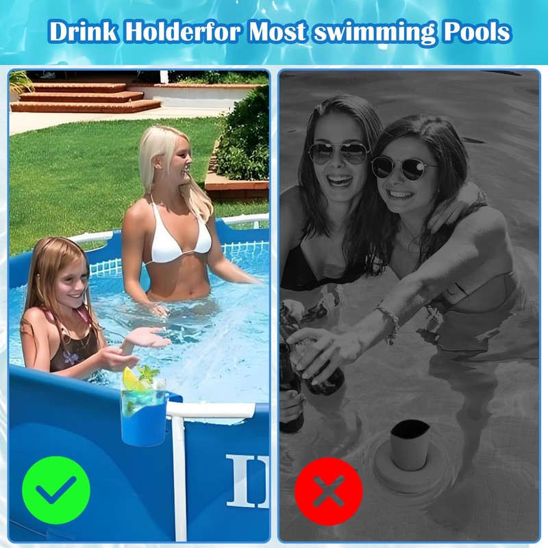 Pool Drink Holder, Inflatable Drink Holder, Floating Drink Holder, Multifunctional