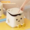 Desktop Trash Can with Lid, Tiny Desk Trash Can, Narrow