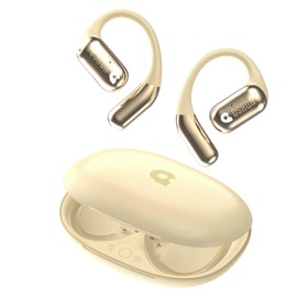 Mfish Open-Ear Headphones, Open-Ear-Earbuds Wireless Bluetooth, Waterproof Bone Conduction Over-The-Ear Headphones, Impactful Sound with Adaptive Bass Boost, Comfortable Fit Running Headphones, Yellow