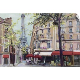 CANVAS ON DEMAND Springtime in Paris Wall Decal, Paris Artwork