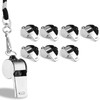 XUTONG 7pcs Whistle,Stainless Steel Whistle Loud Crisp Sound Coach Whistles