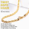 FOCALOOK Gold Chain Men 20inch 3mm Stainless Steel Gold Plated