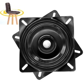 Rcbzzp Universal Furniture Turntable, 360° Degree Swivel Turntable, Swivel Fitting, Heavy Duty, Metal Furniture Turntable, 127 x 127 x 20.5 mm, for Stools, Tables, Bookshelves, Sofas (5 Inches)