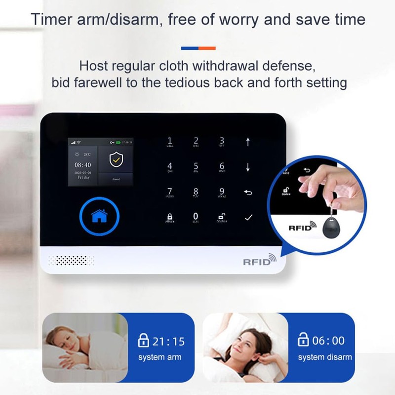 Splenssy 433MHz Wireless WiFi + GSM Auto-Dial Alarm Security System