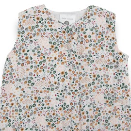 Little Unicorn 0-6 Month Premium Muslin Sleep Sack 1.1 TOG | Soft & Breathable Muslin Cotton for safer sleep | 2 way zipper (Pressed Petals)