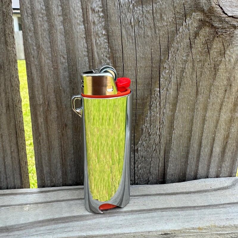 Metal Lighter Case Fits BIC with Bottle Opener Standard Full