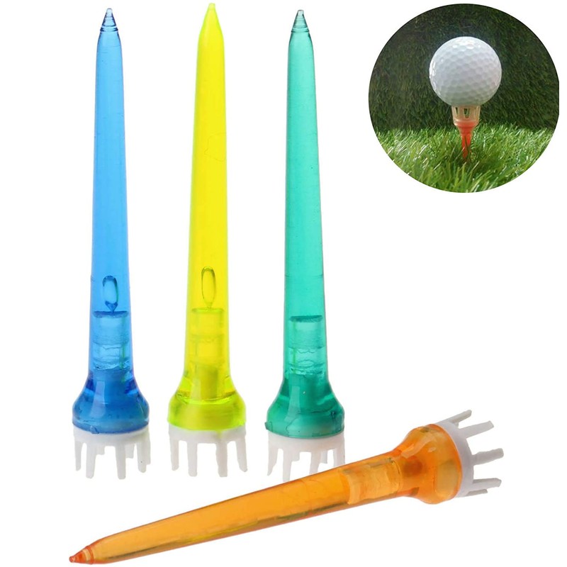 MUXSAM 50pcs Plastic Golf Tee Assorted Golf Crown Shape Booster