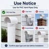 3 & 4 Inch PVC Radon Vent Rain Cap for