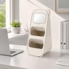 Bear Pen Holder with Mirror, Cute Desk Organizer Pencil Cup