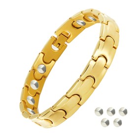 KYOSI Germanium Bracelet, Germanium Men's Stainless Steel, Static Eliminating Men's Bracelet, Regulator, Unisex