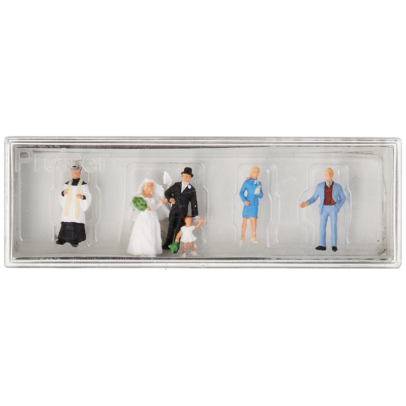 Preiser 10058 Wedding Participants Catholic Package(6) HO Model Figure