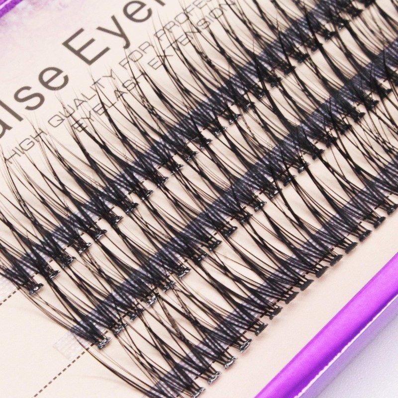 Bodermincer 120pcs D Curl 12D Fish Tail Lash Clusters Natural