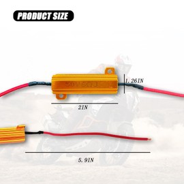 GUQIANLU 4 Pcs Load Resistors 50W 6ohm, Load Resistors to Fix LED Bulb Hyper Flash/Error Code, LED Turn Signal Fast Blinker