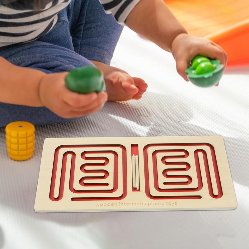 PrfcNL Wooden Interhemispheric Brain Puzzle for Left and Right Coordination