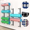 Wall-mounted Yoga Mat Rack, Yoga Mat Holder, Multi-layer, Multifunctional Fitness