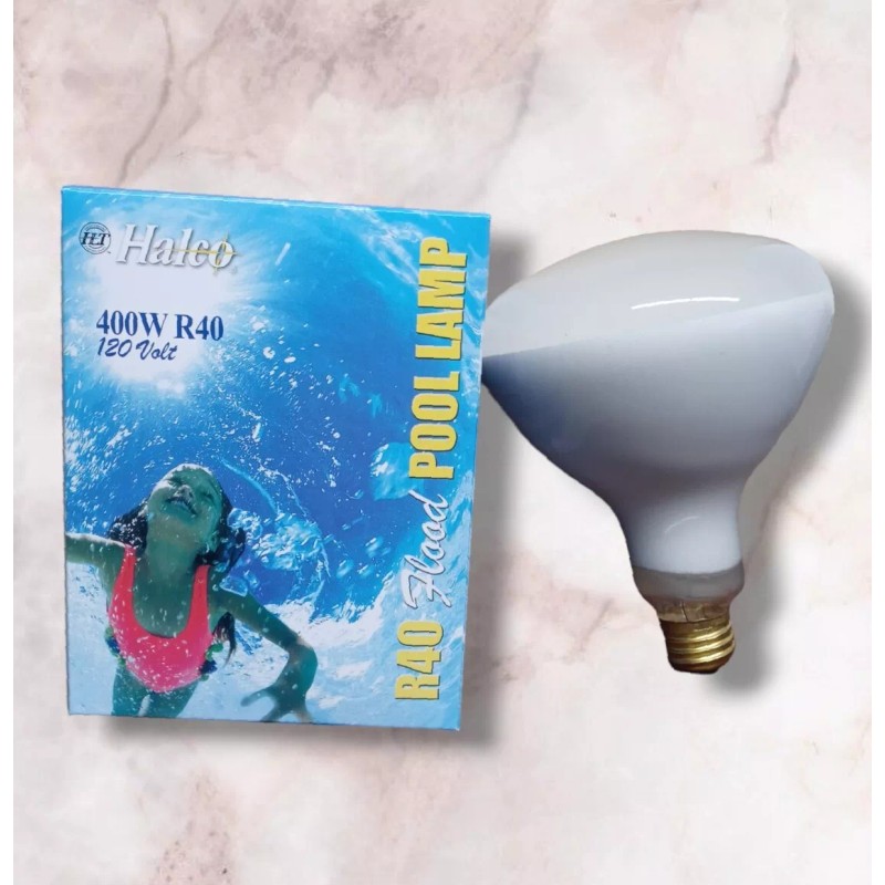 Halco 400W Flood Pool Lamp Brass Base E26 120V R40