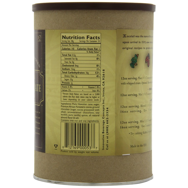 MOCAFE Azteca D'Oro 1519 Mexican Spiced Ground Chocolate, 3-Pound Tins