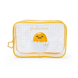 Sanrio 004332 Gudetama Clear Pouch, Vinyl Pouch, GUDETAMA 5.5 x 8.3 x 2.4 inches (14 x 21 x 6 cm), Character