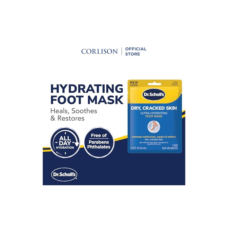 Dr. Scholl's Mascarilla para pies ultra hidratante 44 ml
