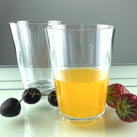 WEXINHAO 12 oz Clear Drinking Glasses - Unbreakable Acrylic Glasses Drinkware set of 6 - BPA Free Dishwasher Safe Reusable Plastic Cups for Kitchen Party Outdoor (Look Like Glass)