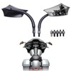 DREAMIZER Universal 8mm/10mm Black Irregular Shape Motorcycle Rear View Mirrors