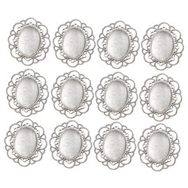 DOITOOL 30Pcs Brooch Blanks Kit with Glass Domes Tray Bezel Settings for DIY Craft Jewelry Making for Unique and Personal Projects
