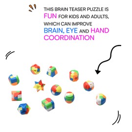 Amazaque Brain Teaser Puzzles for Kids, Teens, and Adults - Mind Game Puzzle Set - 3D Unlock Interlock Toy Desk Toys for Office - Suitable for IQ, Logic Test, Fidgeting and Pastime - Hand Puzzles