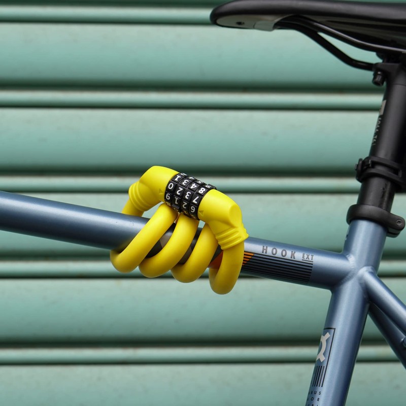 Kuhaku Bicycle Anti-Theft Key Memory Shape Dial Type Wire Lock
