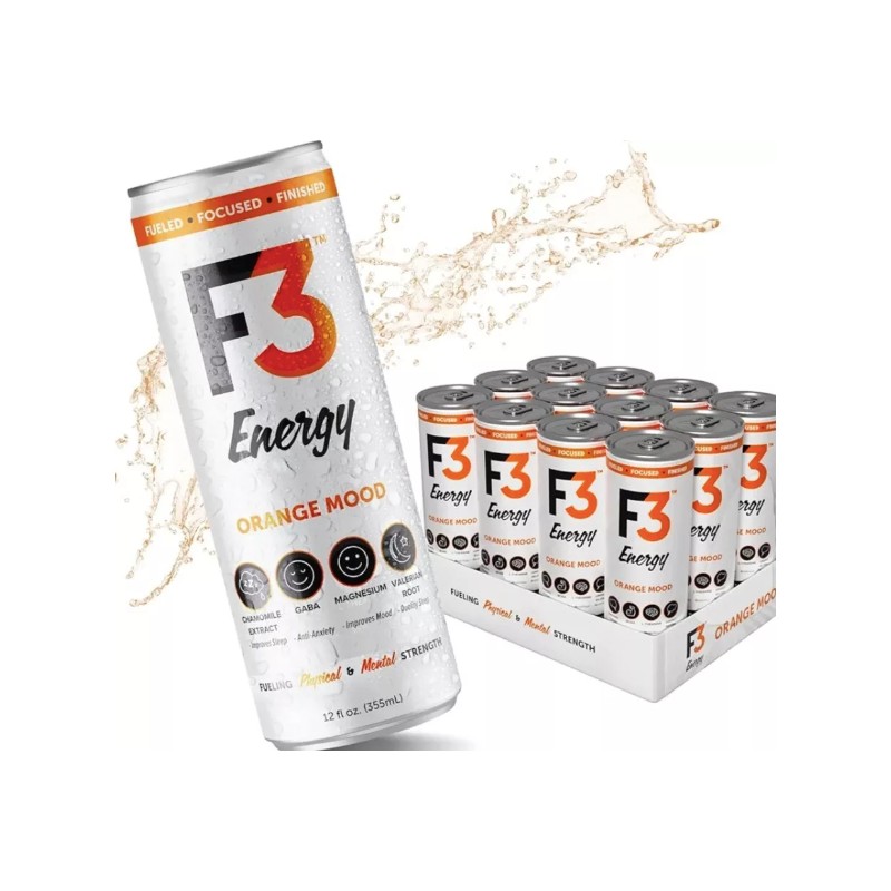 12 Pack- F3 Energy Drink Muscle & Brain(Multiple Flavors, Read