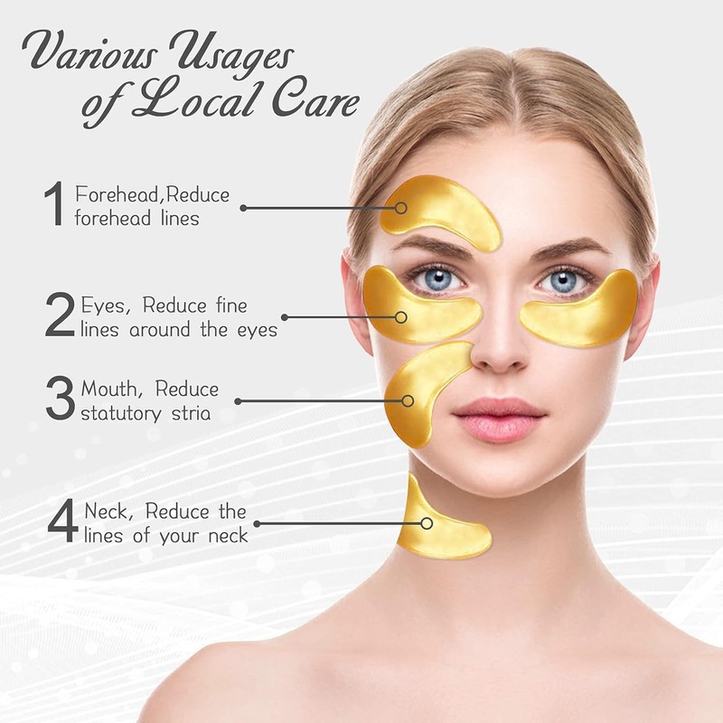 20Pcs/10Packs Gel Crystal Collagen Eye Pads, Under Eye Mask for