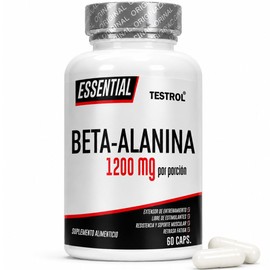 Beta Alanina, 1200 mg por porción  Pre Workout  Preentreno, Apoya tu Entrenamiento, sin Estimulantes, TSN Testrol Essential  60 cápsulas              