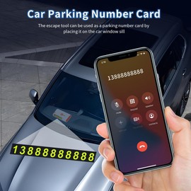 Aswalling Window Breaker Seatbelt Cutter with Cleaning Brush, All in 1 Car Glass Breaker Kit