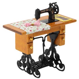 MAGT Dollhouse Accessories, Furniture Dollhouse Vintage Miniature Sewing Machine Accessories Room 1:12 Furniture Dollhouse Toy