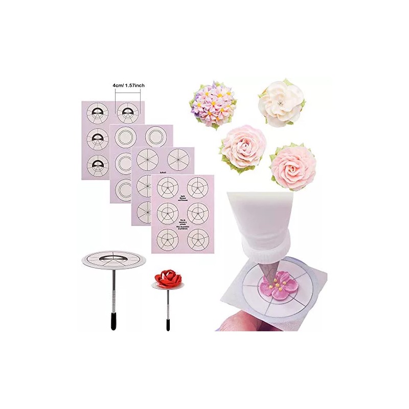 Woohome Incluye 17 Piezas De Uñas Con Forma De Flor