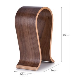 U Shape Wood Headset Stand Gaming Headphone Display Holder Hanger，Headphones Stand Holder Hanger Wooden Headset Desk Display Shelf Rack (Headphones Exclude)