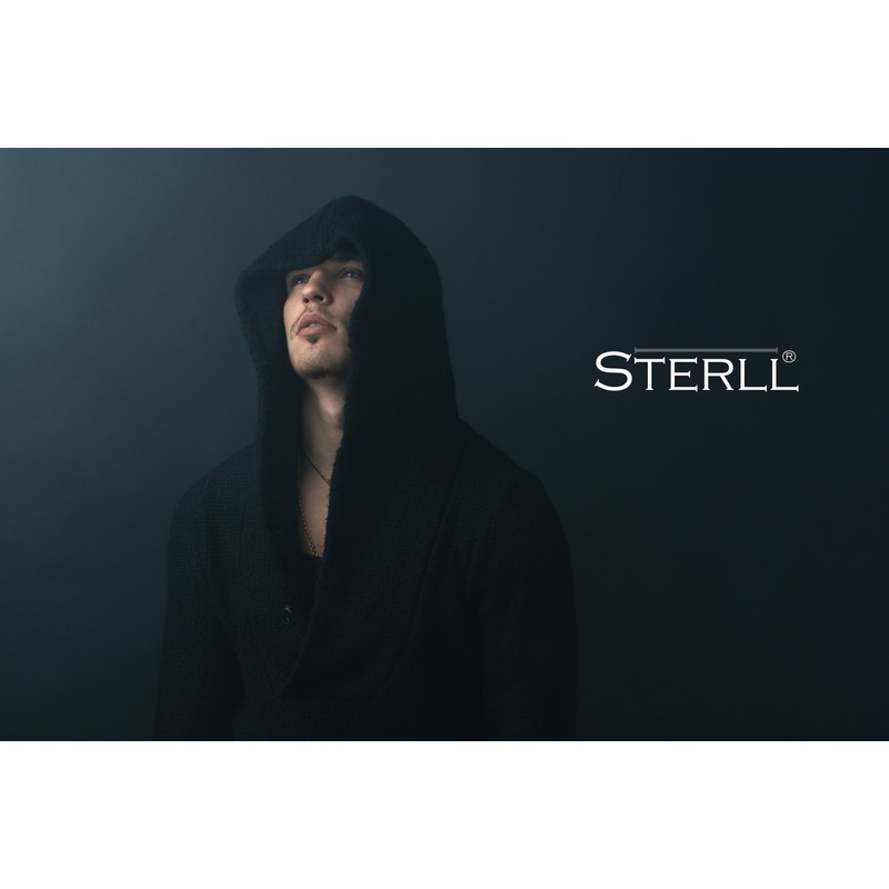 Sterll Men's Solid 925 Silver Necklace with Silver Cross Pendant,