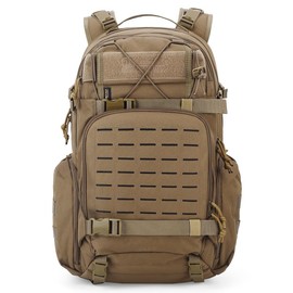 Mardingtop 35L Molle Tactical Military Backpack for Men，Cordura Backpack for Hiking,Camping,Survival - Color: Khaki