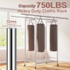 Heavy Duty Stainless Steel Clothes Rack Garment Rack with Wheel