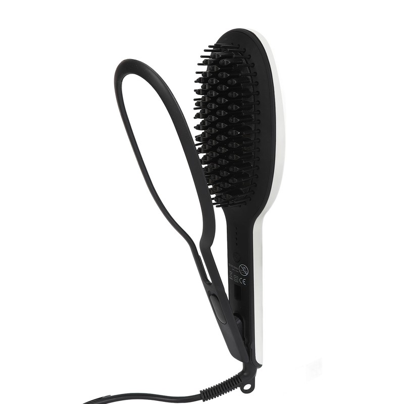 Straightening Curling Iron Brush Massage Negative Ion Automatic Heated Hair
