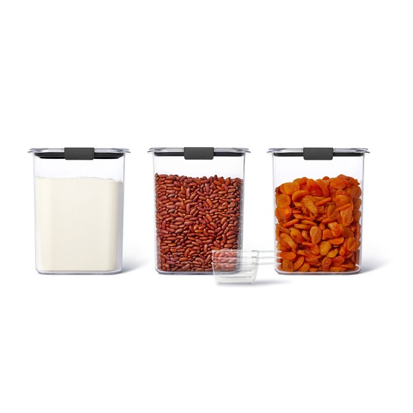 Rubbermaid Brilliance BPA Free Food Storage Containers with Lids, Airtight,