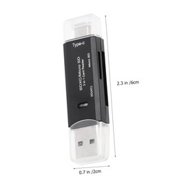 Angoily USB Type-c USB Memory Card Reader for Phones and Computers Portable OTG Adapter for Cards Black