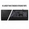 MIKUSO Large Print Backlit Keyboard for Seniors and Low Vision
