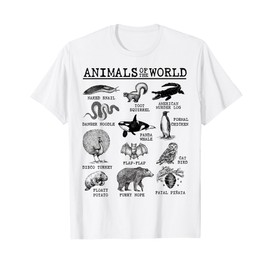 All Animals of the World - Vintage Funny Animal Meme Name T-Shirt
